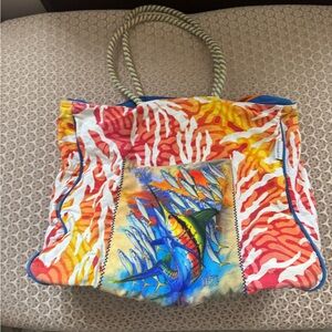 Guy  Harvey Womans Canvas Tote Bag multicolour